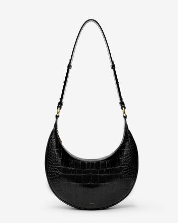 Crossbody Kabelky JW PEI Carly Saddle Women Černé | CZ1005ZG