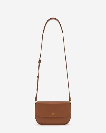 Crossbody Kabelky JW PEI Debby Flap Women Hnědé | CZ1010NB