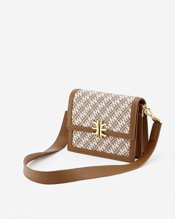Crossbody Kabelky JW PEI FEI Mini Flap Women Hnědé | CZ1025FM