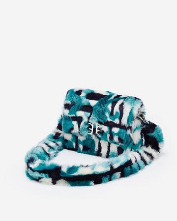 Crossbody Kabelky JW PEI Mini Flap Faux Fur Fabric Women Bílé | CZ1055KI