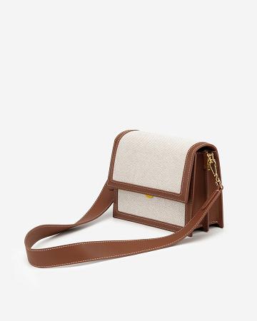 Crossbody Kabelky JW PEI Mini Flap Women Béžový | CZ1063MA