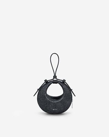 Kabelky JW PEI Rantan Super Mini Glossy Finish Women Černé | CZ1130GL