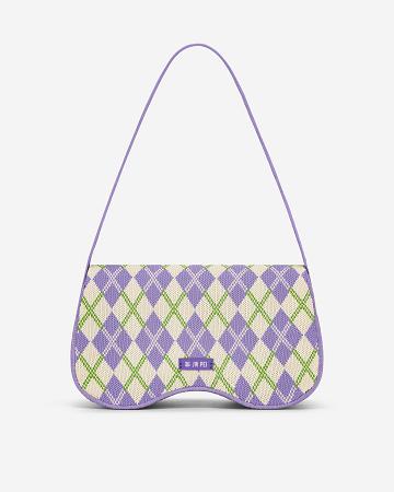 Kabelky Přes Rameno JW PEI Becci Pletené Women Fialové Bílé | CZ1222EX