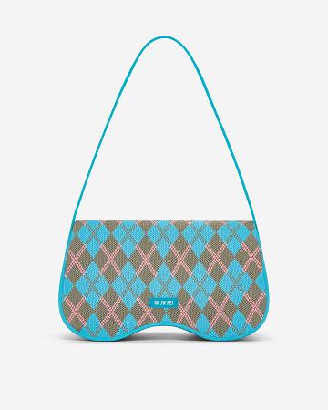 Kabelky Přes Rameno JW PEI Becci Pletené Women Blankyt Šedé | CZ1223RW