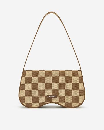 Kabelky Přes Rameno JW PEI Becci Pletené Women Hnědé Béžový | CZ1231SO