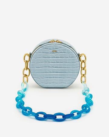 Kabelky Přes Rameno JW PEI Luna Gradient Acrylic Chain Circle Women Tyrkysové | CZ1320VD