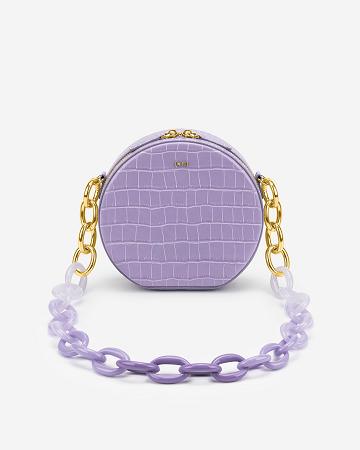 Kabelky Přes Rameno JW PEI Luna Gradient Acrylic Chain Circle Women Fialové | CZ1322NB