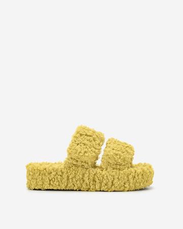 Obuv JW PEI Lexi Faux Fur Platformy Sandal Women Žluté | CZ1486UT