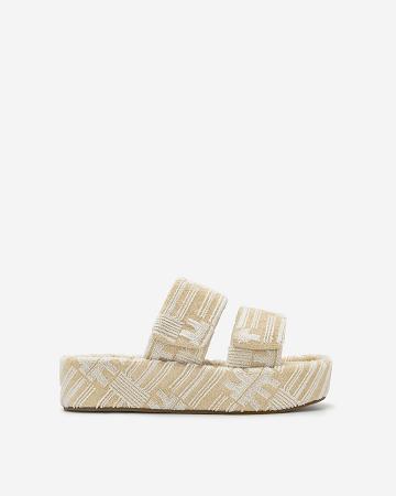 Obuv JW PEI Lexi Terry Pantofle Sandal Women Bílé | CZ1489PQ