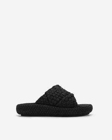Obuv JW PEI Lilah Woven Platformy Sandal Women Černé | CZ1493FM