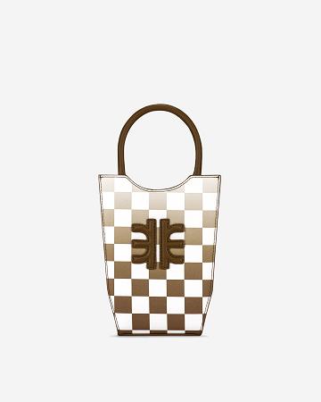 Taška Na Mobil JW PEI FEI Gradient Checkerboard Women Hnědé | CZ1174UT