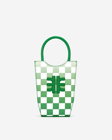 Taška Na Mobil JW PEI FEI Gradient Checkerboard Women Zelene | CZ1178AP