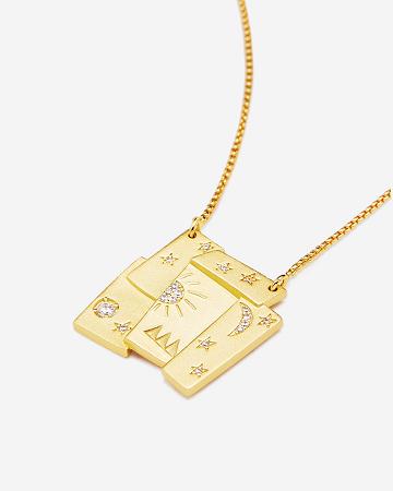 Šperky JW PEI Cosmos Combination Necklace Women Zlaté Bílé | CZ1410OR