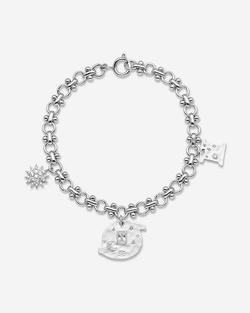 Šperky JW PEI Cosmos Round Multi Charm Bracelet Women Stříbrné | CZ1414DN
