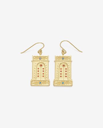 Šperky JW PEI Roman Arch Earrings Women Zlaté Viacfarebný | CZ1462OR