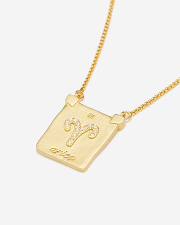 Šperky JW PEI Zodiac Pendant Necklace Women Zlaté | CZ1471KI